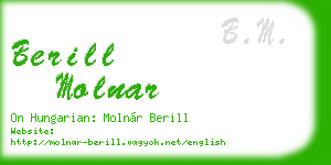 berill molnar business card