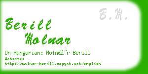 berill molnar business card